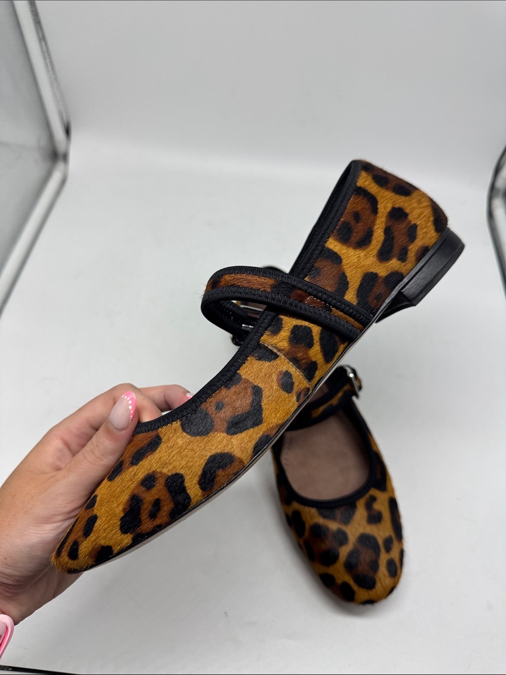 Anthropologie Maeve Leopard Mary Jane Flats Size 40 - Picture 6 of 13